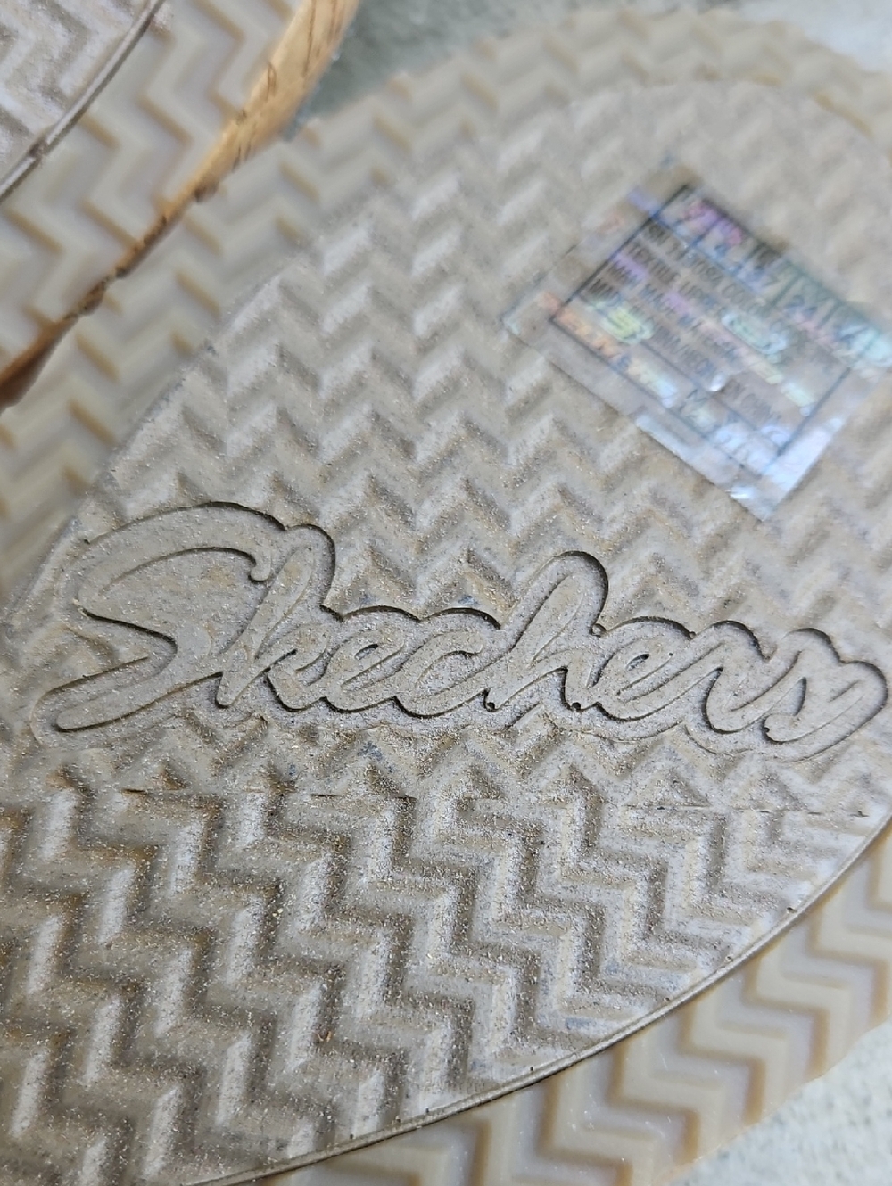 Skechers Silver Sparkle Elastic Strap Sandals 7 New Luxe Foam - Picture 10 of 11